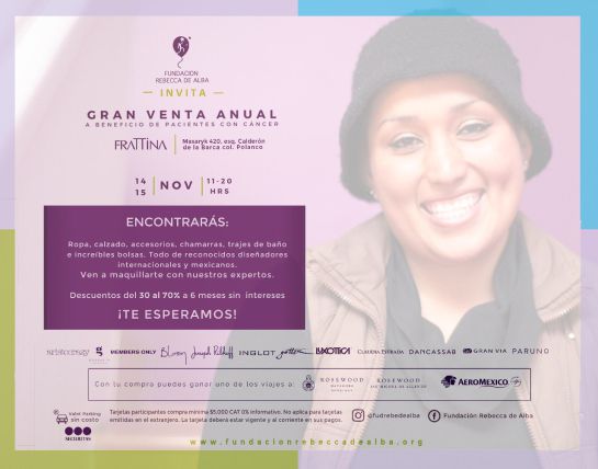 Gran Venta Anual, Fundación Rebecca de Alba Gran Venta Anual, Fundación Rebecca de Alba