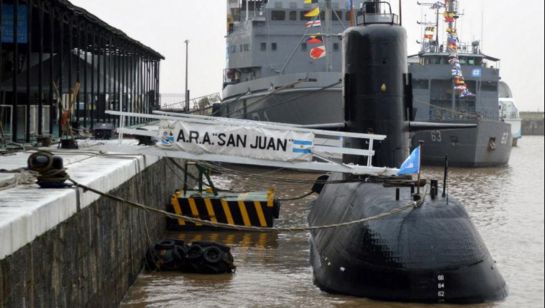 Submarino argentino desaparece con 44 tripulantes Submarino argentino desaparece con 44 tripulantes