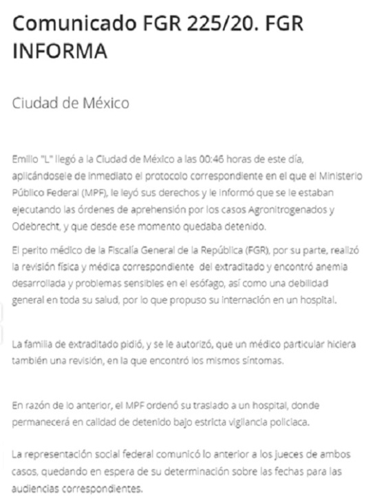Emilio Lozoya nunca fue llevado al reclusorio: Arturo Ángel Emilio Lozoya nunca fue llevado al reclusorio: Arturo Ángel
