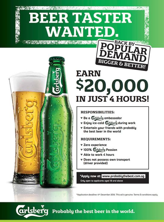 Compañía te paga por beber cerveza Compañía te paga por beber cerveza