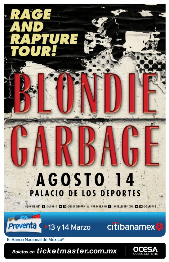Llegan a la CDMX Blondie y Garbage juntos en concierto Llegan a la CDMX Blondie y Garbage juntos en concierto