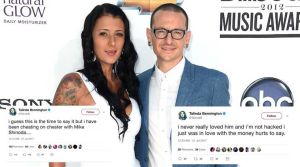 Minutos después del suicidio de Chester Bennington, hackean a su esposa y publican desagradables mensajes Minutos después del suicidio de Chester Bennington, hackean a su esposa y publican desagradables mensajes