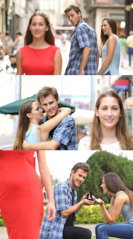 Esta es la historia detrás del meme del “novio distraído” Esta es la historia detrás del meme del “novio distraído”