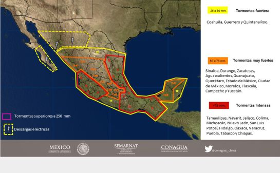 Clima hoy, 7 septiembre 2017: Se mantendrán tormentas en el noreste, centro, oriente y sur del país Clima hoy, 7 septiembre 2017: Se mantendrán tormentas en el noreste, centro, oriente y sur del país