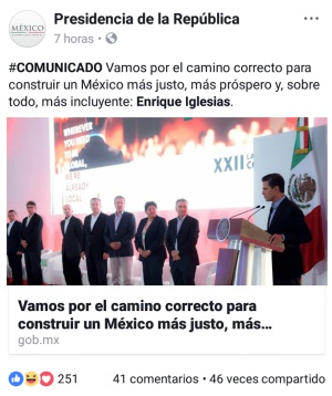 Enrique Iglesias es el nuevo presidente de México Enrique Iglesias es el nuevo presidente de México
