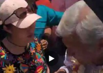 Eva Cadena se acerca a AMLO en Veracruz