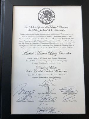 Declaran presidente electo a Andrés Manuel López Obrador Declaran presidente electo a Andrés Manuel López Obrador