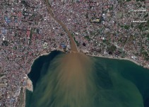 Fotos aéreas del antes y después de la tragedia en Indonesia
