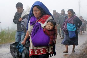 Olvidan a caravana de indígenas en Chiapas Olvidan a caravana de indígenas en Chiapas