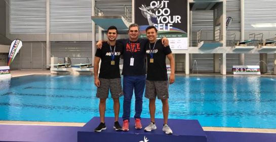 Clavadistas mexicanos consiguen medalla de oro en Singapur Clavadistas mexicanos consiguen medalla de oro en Singapur