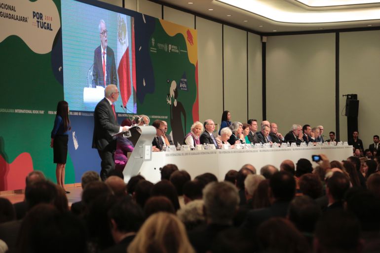 El evento inaugural de la 32 Feria Internacional del Libro de Guadalajara