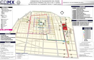 Calles cerradas por toma de posesión de AMLO Calles cerradas por toma de posesión de AMLO