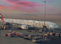 Avión cubierto de diamantes causa revuelo en Instagram