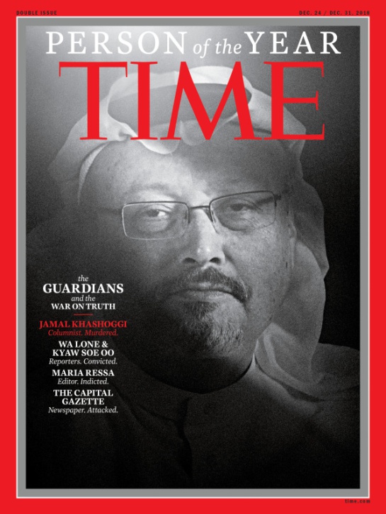 Time: Periodista saudí asesinado, Persona del Año Time: Periodista saudí asesinado, Persona del Año