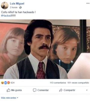 Hackean cuenta de Luis Miguel en Facebook Hackean cuenta de Luis Miguel en Facebook