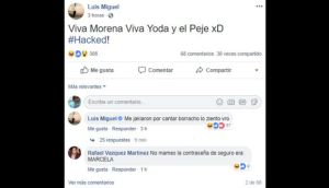 Hackean cuenta de Luis Miguel en Facebook Hackean cuenta de Luis Miguel en Facebook