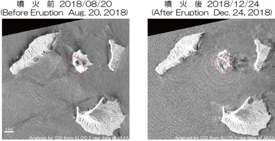 Krakatoa pierde altura y volumen Krakatoa pierde altura y volumen