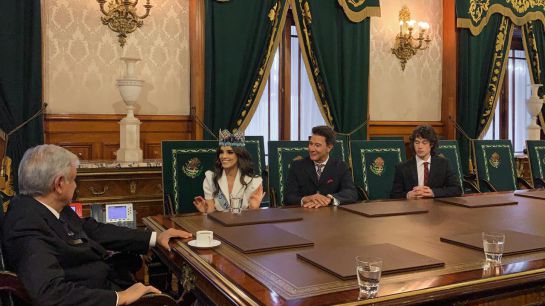AMLO se reúne con Miss Mundo AMLO se reúne con Miss Mundo