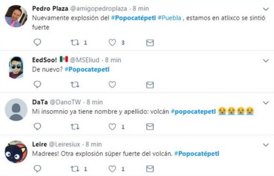 comentarios de explosón en el Popocatépetl comentarios de explosón en el Popocatépetl