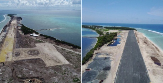 Tortuga salió del mar para desovar pero construyeron aeropuerto en la playa Tortuga salió del mar para desovar pero construyeron aeropuerto en la playa