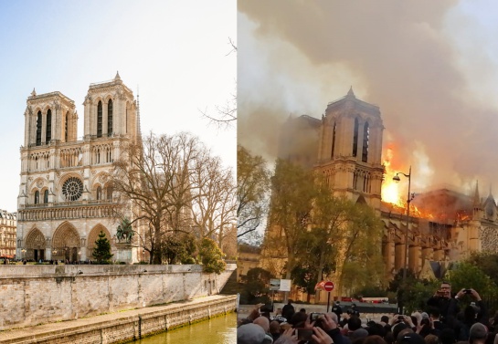 El antes y el después de la Catedral de Notre Dame El antes y el después de la Catedral de Notre Dame