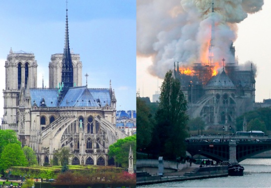 El antes y el después de la Catedral de Notre Dame El antes y el después de la Catedral de Notre Dame