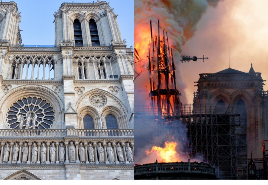 El antes y el después de la Catedral de Notre Dame El antes y el después de la Catedral de Notre Dame