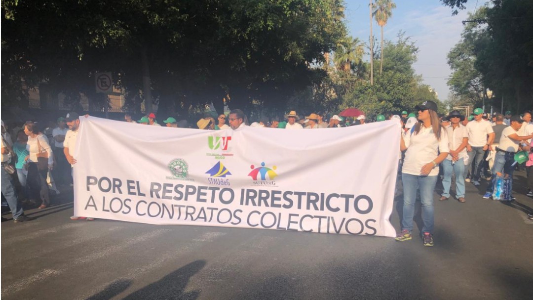 Sindicatos marchan en ZMG