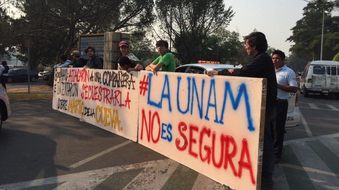 Estudiantes de cine protestan contra inseguridad dentro de UNAM
