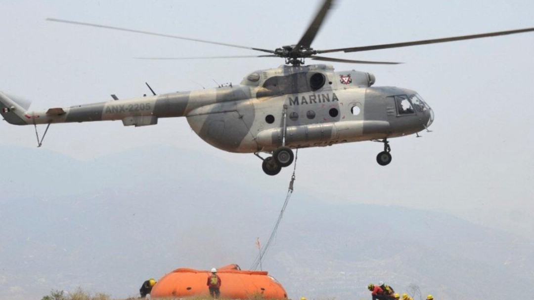 Se desploma helicóptero de Marina en SLP