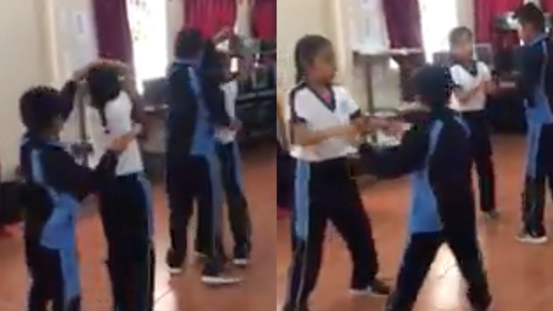 Profesor de Educación Física enseña a bailar cumbia a sus alumnos