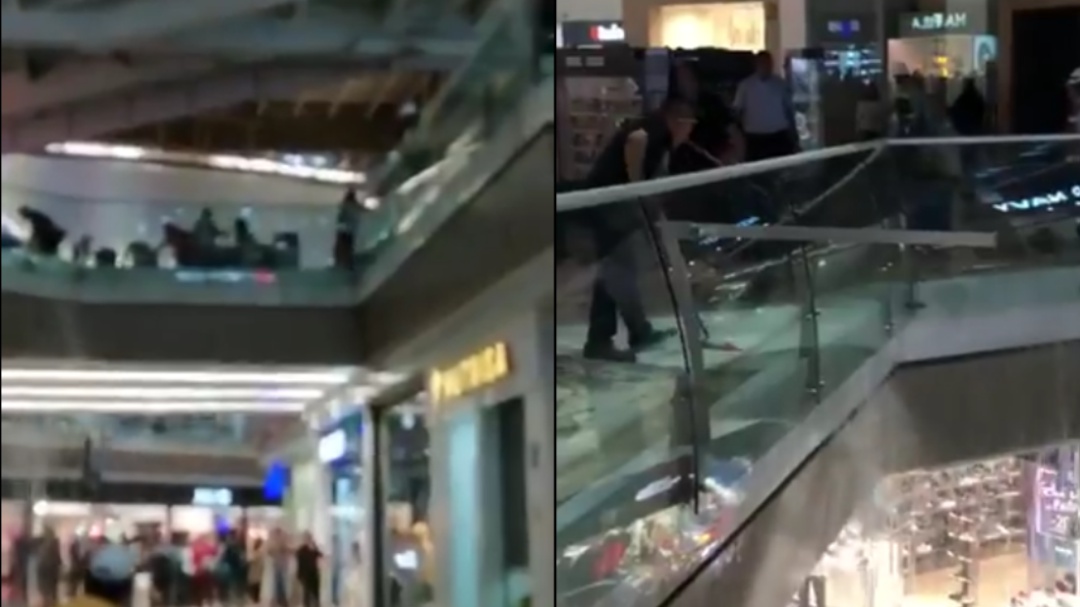 Así se inundó el centro comercial Perisur de la Ciudad de México