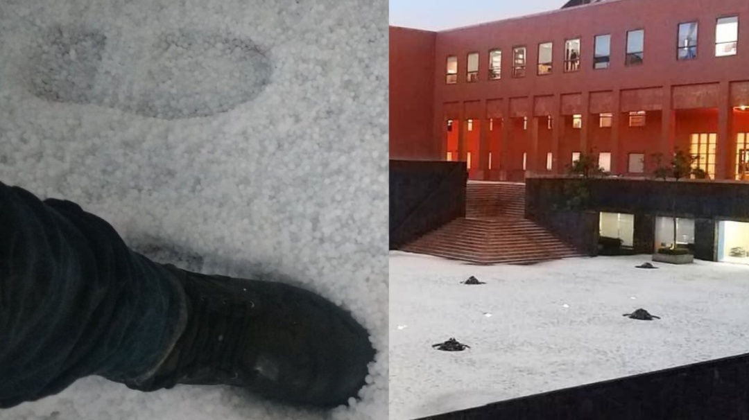 Así fueron los ríos de granizo en Bosques de las Lomas y Santa Fe en CDMX