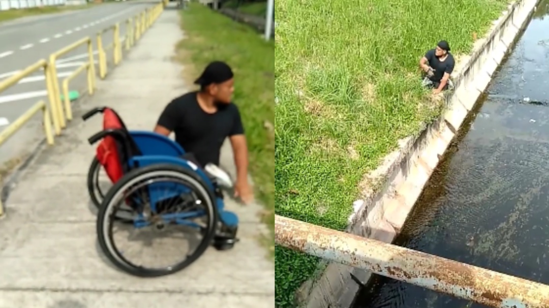 Deportista paralímpico deja su silla de ruedas para salvar a gatito