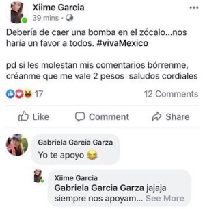 Gabriela García Garza, apoyó el comentario de su compañera y ella también fue retirada de su cargo Gabriela García Garza, apoyó el comentario de su compañera y ella también fue retirada de su cargo