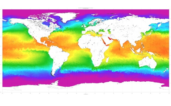 Gráfico de la temperatura de los mares Gráfico de la temperatura de los mares