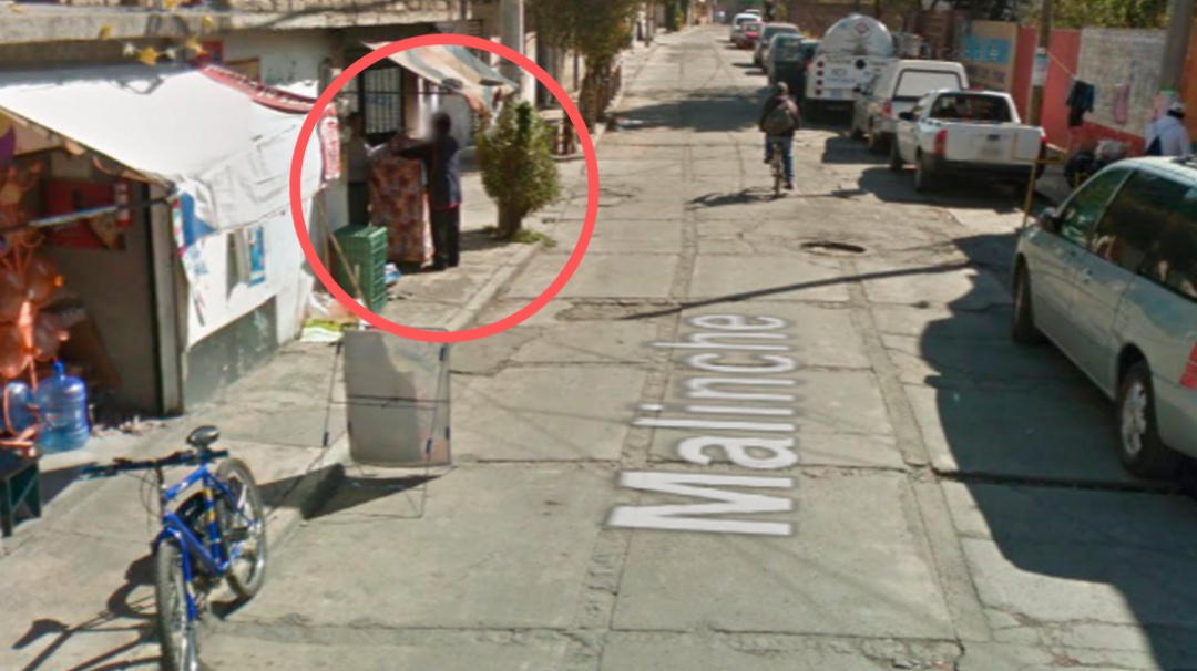 Google Maps capta "accidente" de una mujer con sus tortillas