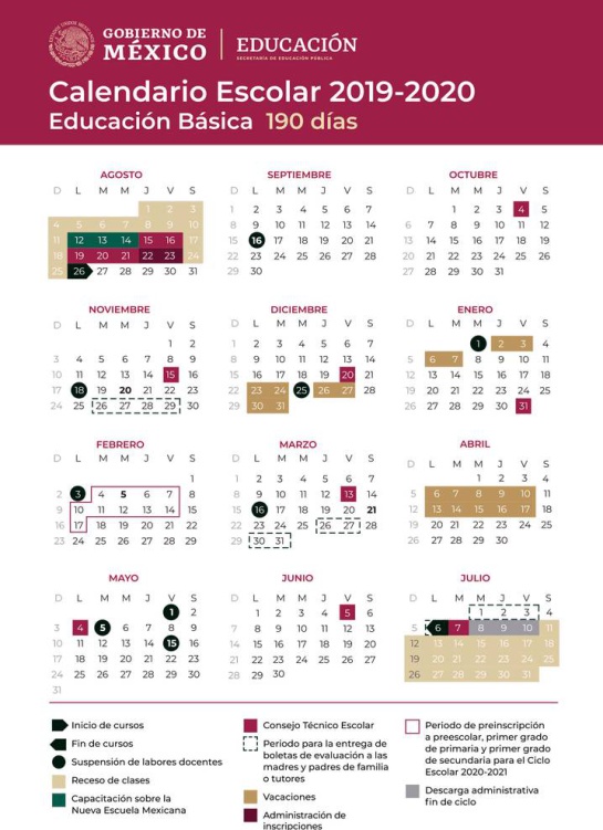 Calendario escolar 2019-2020 actualizado Calendario escolar 2019-2020 actualizado