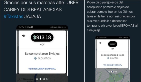 Chofer de Uber presume aumento de ganancias tras marcha de taxistas en CDMX Chofer de Uber presume aumento de ganancias tras marcha de taxistas en CDMX
