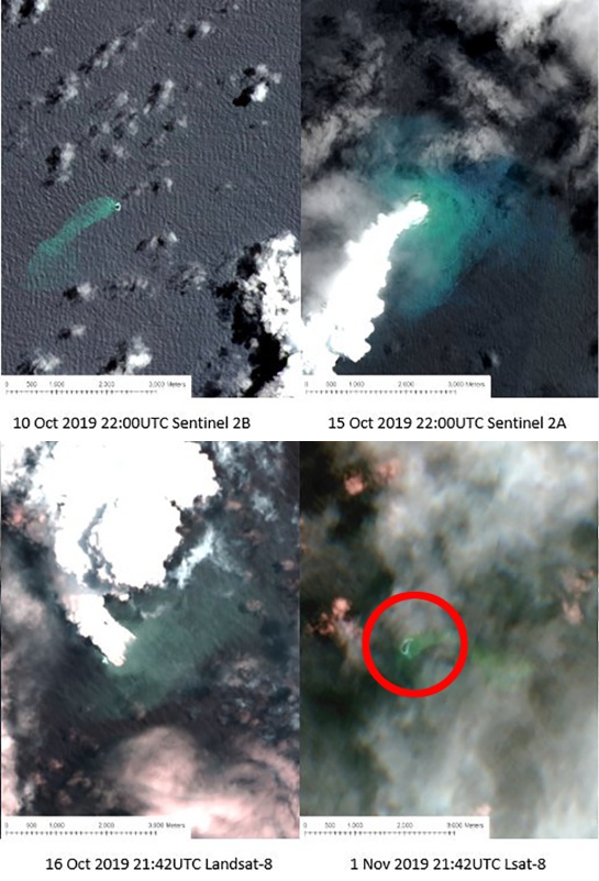 Surgimiento de la nueva isla en el archipiélago de Tonga tras una erupción volcánica en el Océano Pacífico Surgimiento de la nueva isla en el archipiélago de Tonga tras una erupción volcánica en el Océano Pacífico