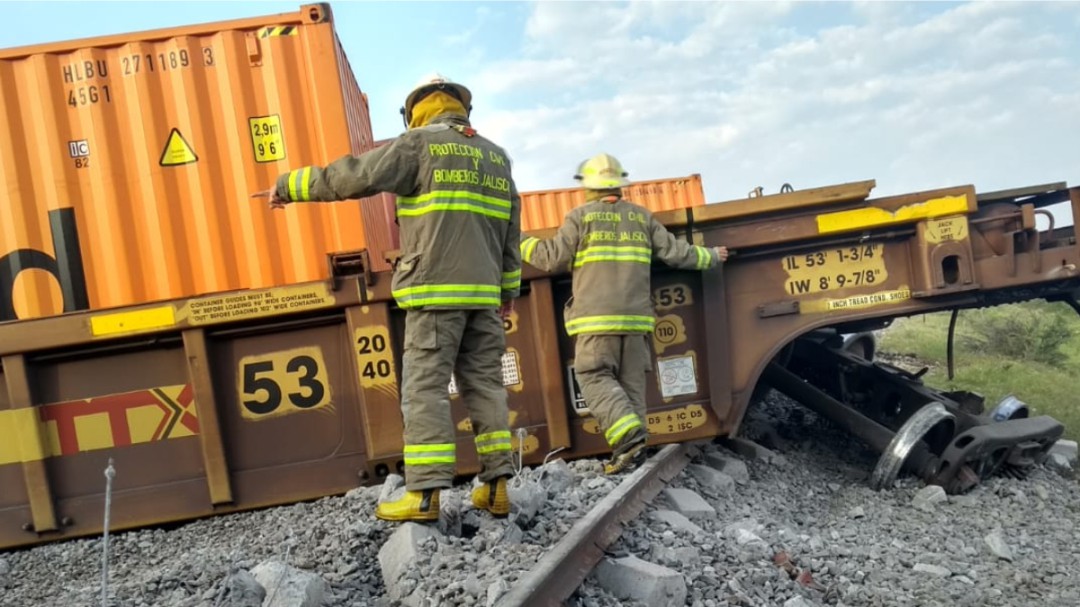 Descarrilla ferrocarril en Poncitlán
