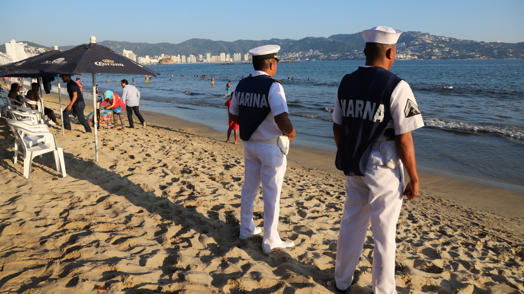 Aplican operativo de seguridad en playas por vacaciones