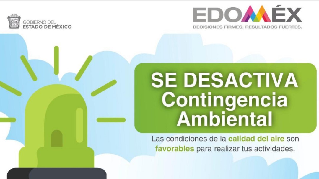 Levantan fase de contingencia en el Edomex