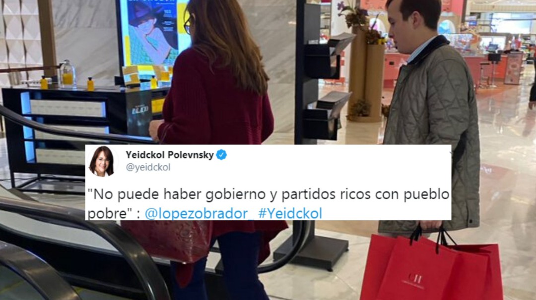 Sin austeridad; así sorprenden a Yeidckol Polevnsky