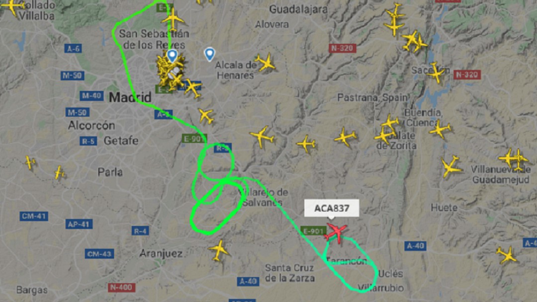 Avión Air Canada logra aterrizar en Barajas