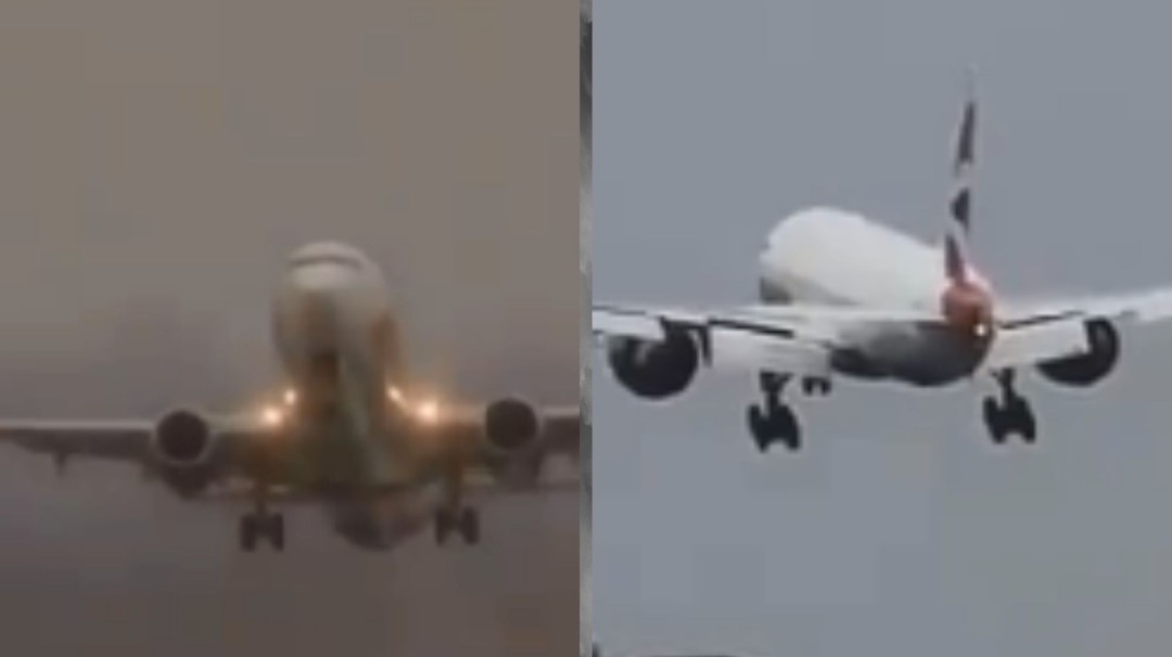 Captan video de complicaciones en aterrizajes de aviones
