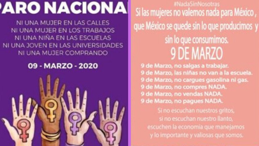 Mujeres convocan a Paro Nacional "Un día sin mujeres"