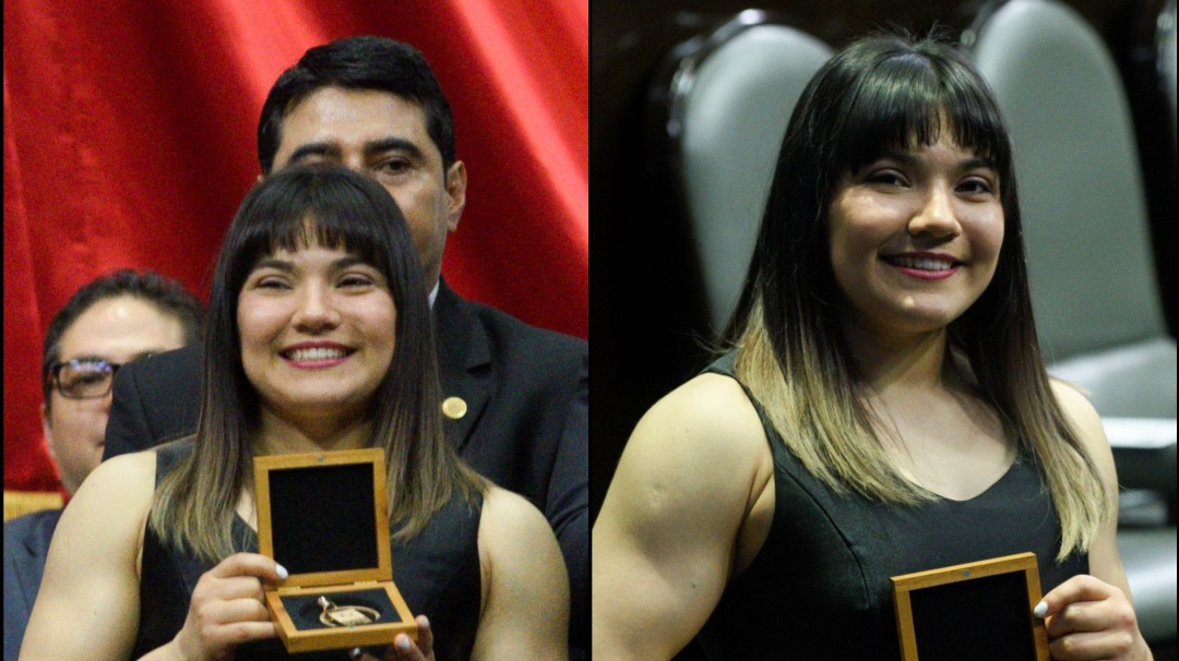 Una joven dejando huella; Alexa Moreno recibe medalla al Mérito Deportivo