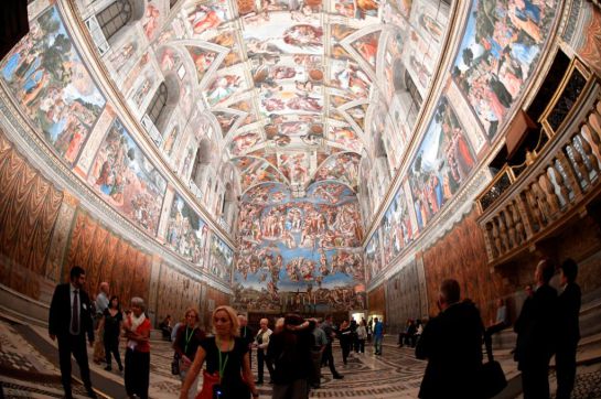 Una vista general muestra la Capilla Sixtina Una vista general muestra la Capilla Sixtina