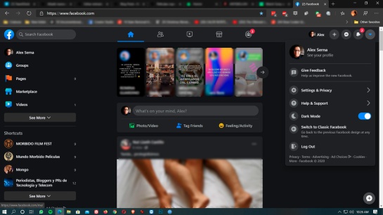 Facebook: modo oscuro y otras actualizaciones ya están en México Facebook: modo oscuro y otras actualizaciones ya están en México